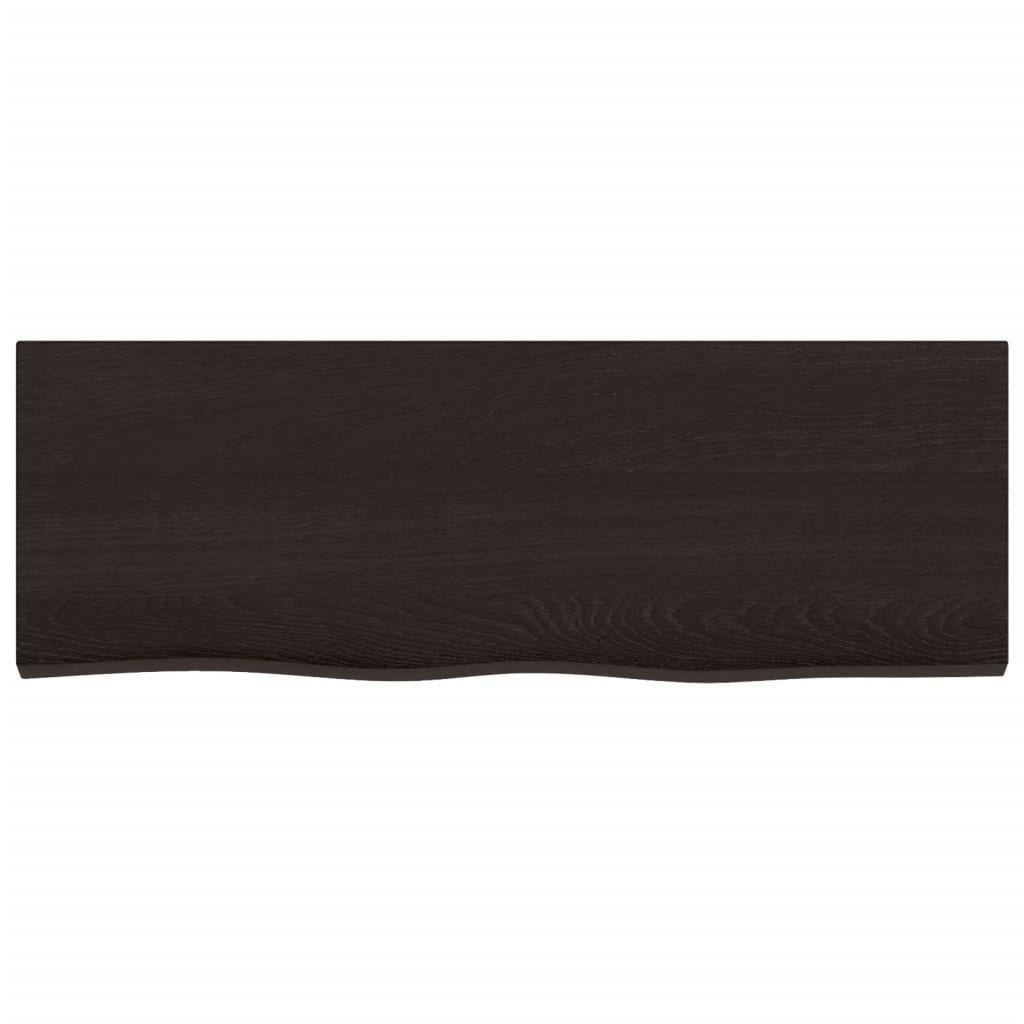 vidaXL bordplade til badeværelse 80x30x(2-6) cm massivt træ mørkebrun