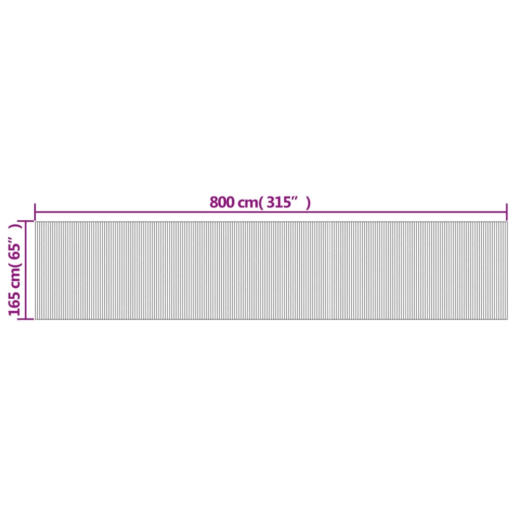 vidaXL rumdeler 165x800 cm bambus brun