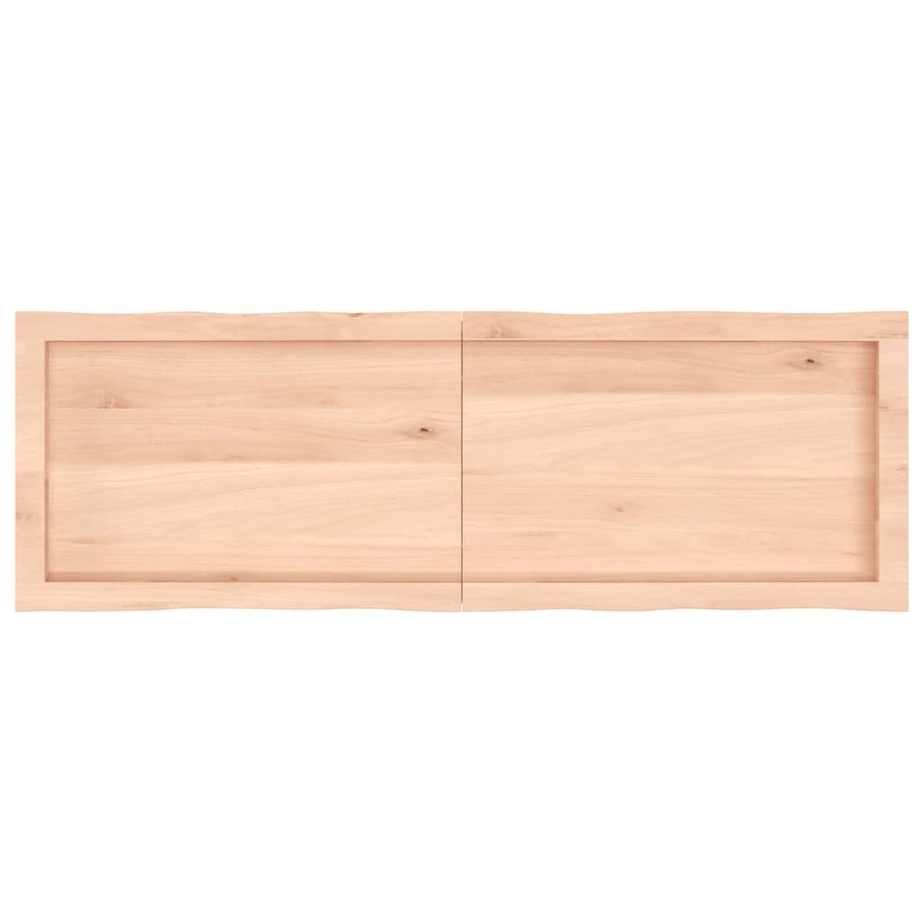 vidaXL bordplade 140x60x(2-6)cm naturlig kant ubehandlet massivt træ