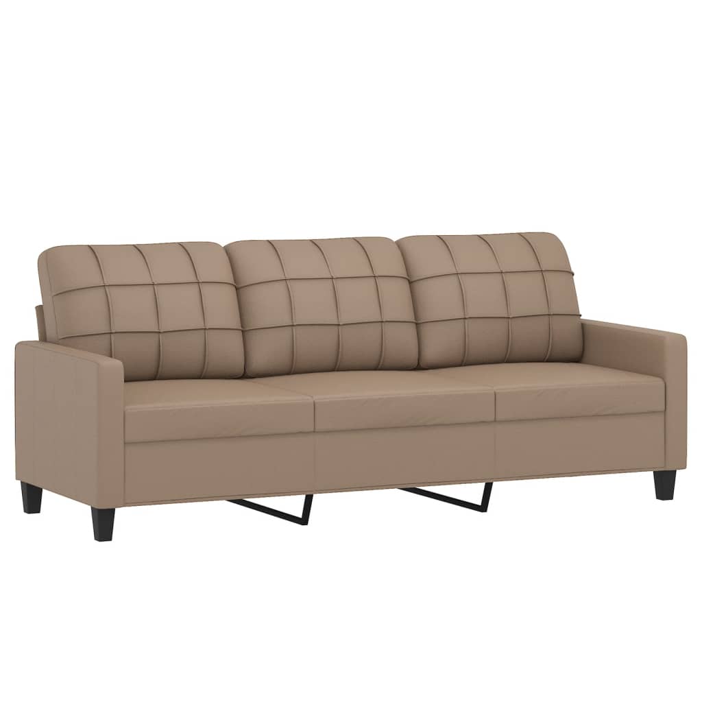 vidaXL 3-personers sofa 180 cm kunstlæder cappuccino