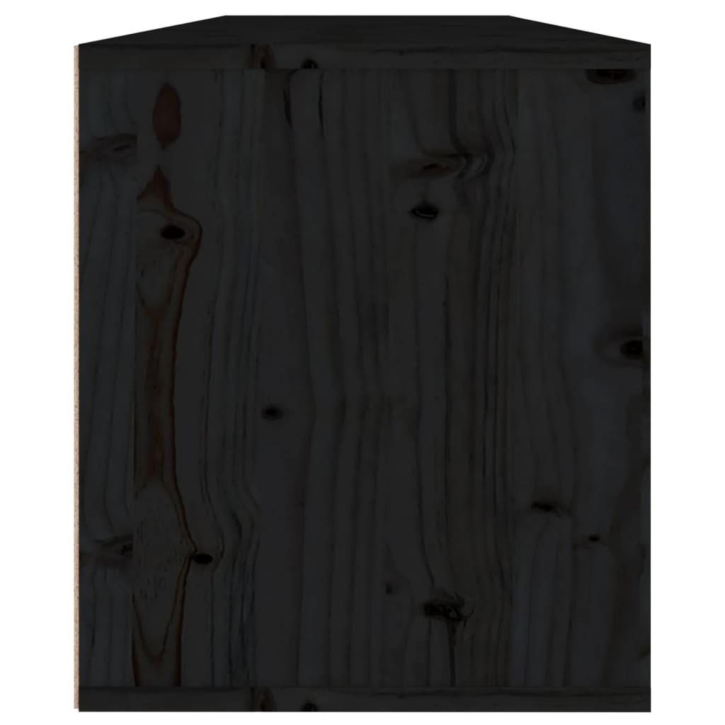 vidaXL vægskabe 2 stk. 60x30x35 cm massivt fyrretræ sort