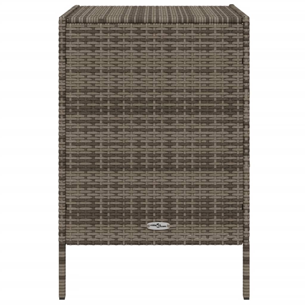 vidaXL opbevaringsskab til haven 55x59x80 cm polyrattan grå