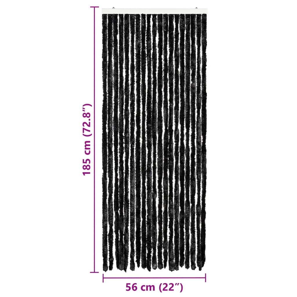 vidaXL insektgardin 56 x 185 cm antracitgrå