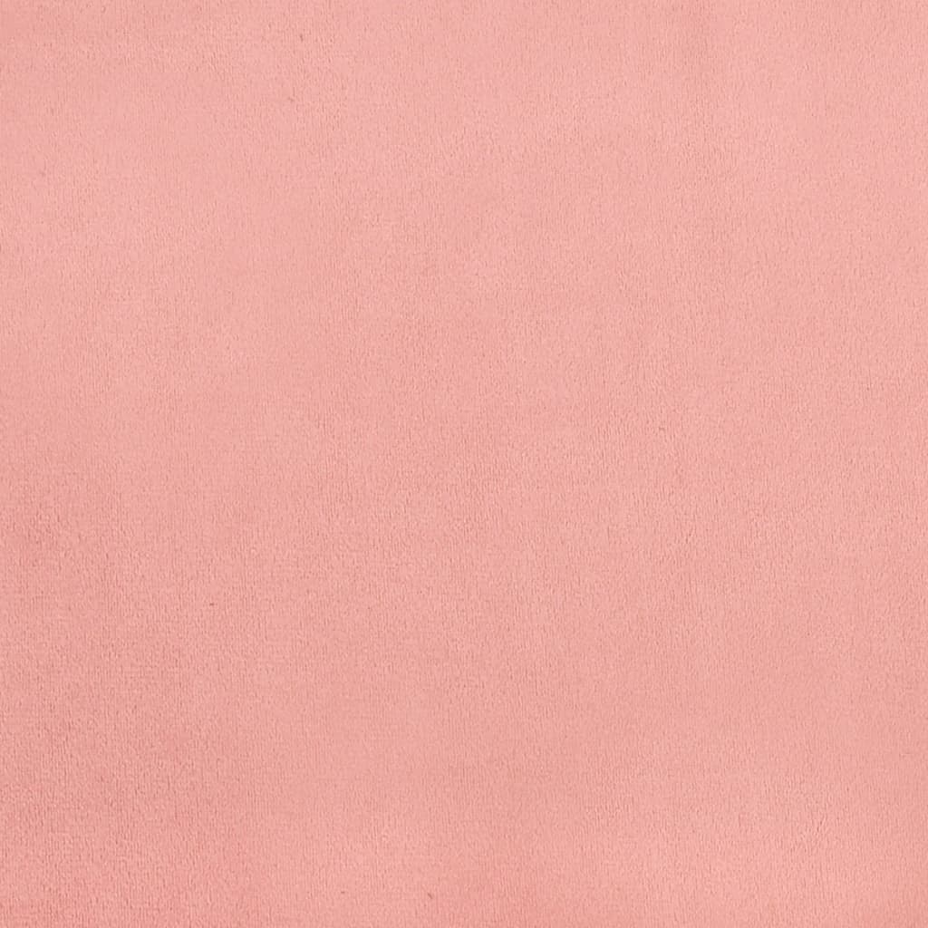 vidaXL kontinentalseng med madras 120x190 cm velour lyserød