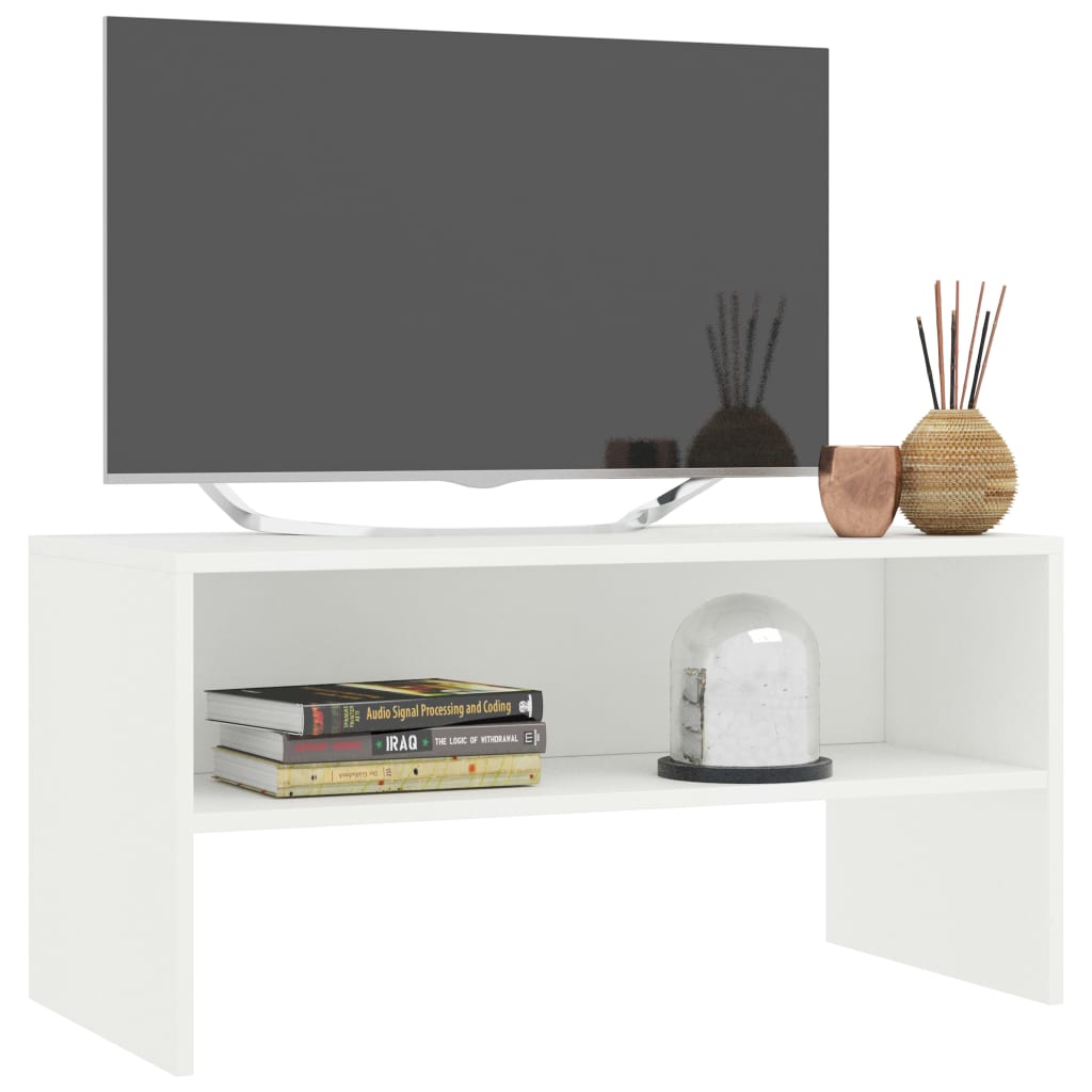 vidaXL tv-bord 80x40x40 cm konstrueret træ hvid