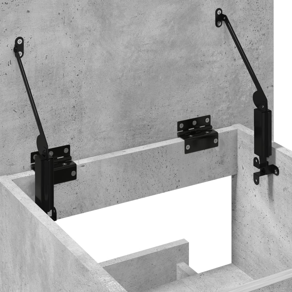 vidaXL talerstol med hjul skuffe 55x55x107 cm konstrueret træ betongrå