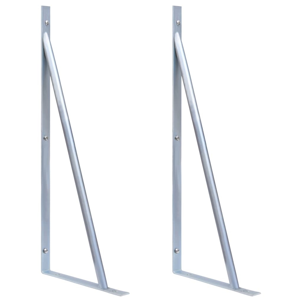 vidaXL støttebeslag til hegnsstolper 2 stk. galvaniseret stål