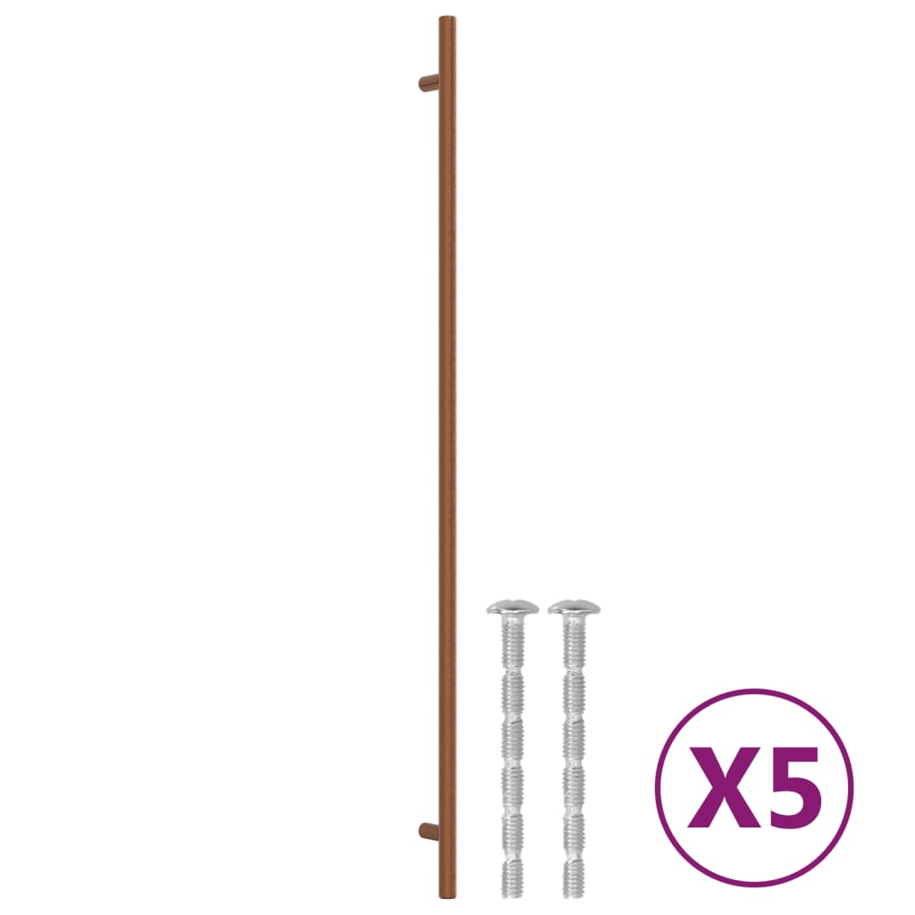 vidaXL skabshåndtag 5 stk. 480 mm rustfrit stål bronzefarvet