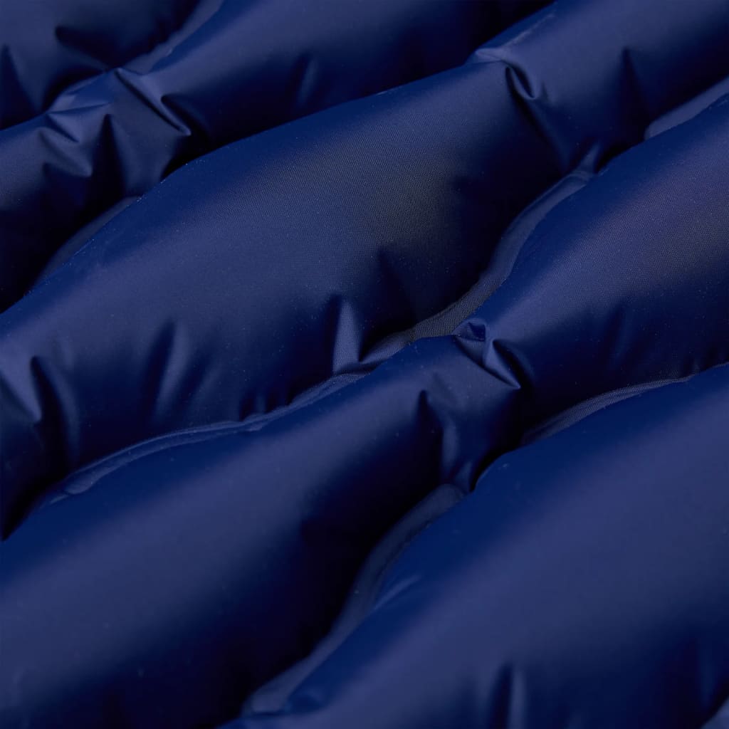 vidaXL 1-personers campingmadras med pude selvoppustelig blå