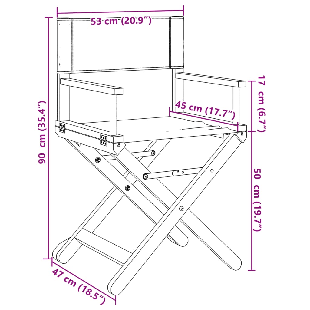 vidaXL foldbare havestole 2 stk. foldbare stof cremehvid