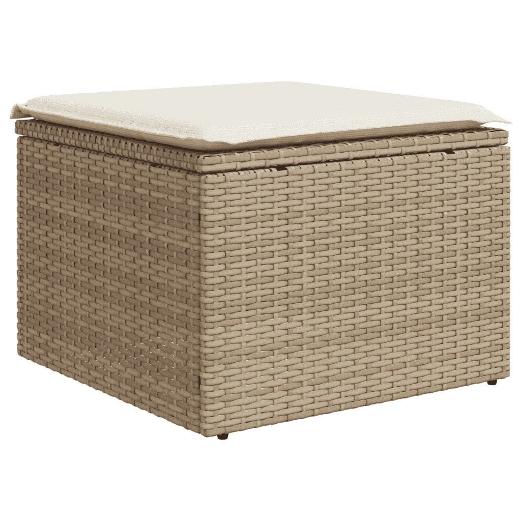 vidaXL sofasæt til haven 5 dele med hynder polyrattan beige