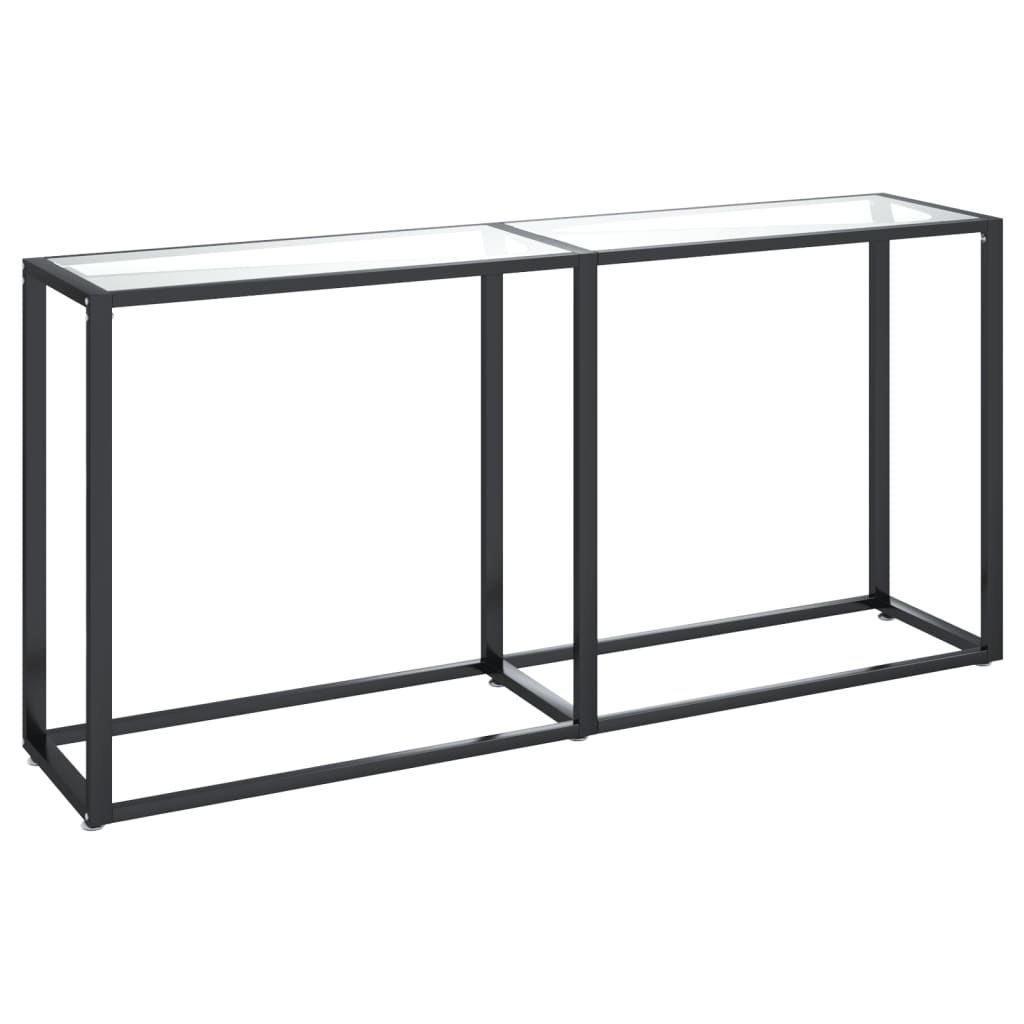 vidaXL konsolbord 160x35x75,5 cm hærdet glas transparent