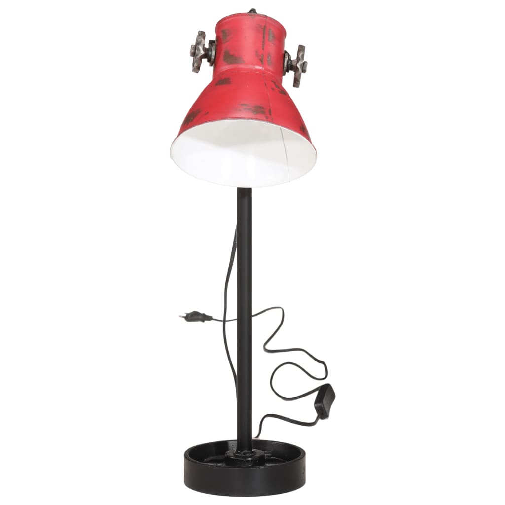 vidaXL skrivebordslampe 25 W 15x15x55 cm E27 rustik rød
