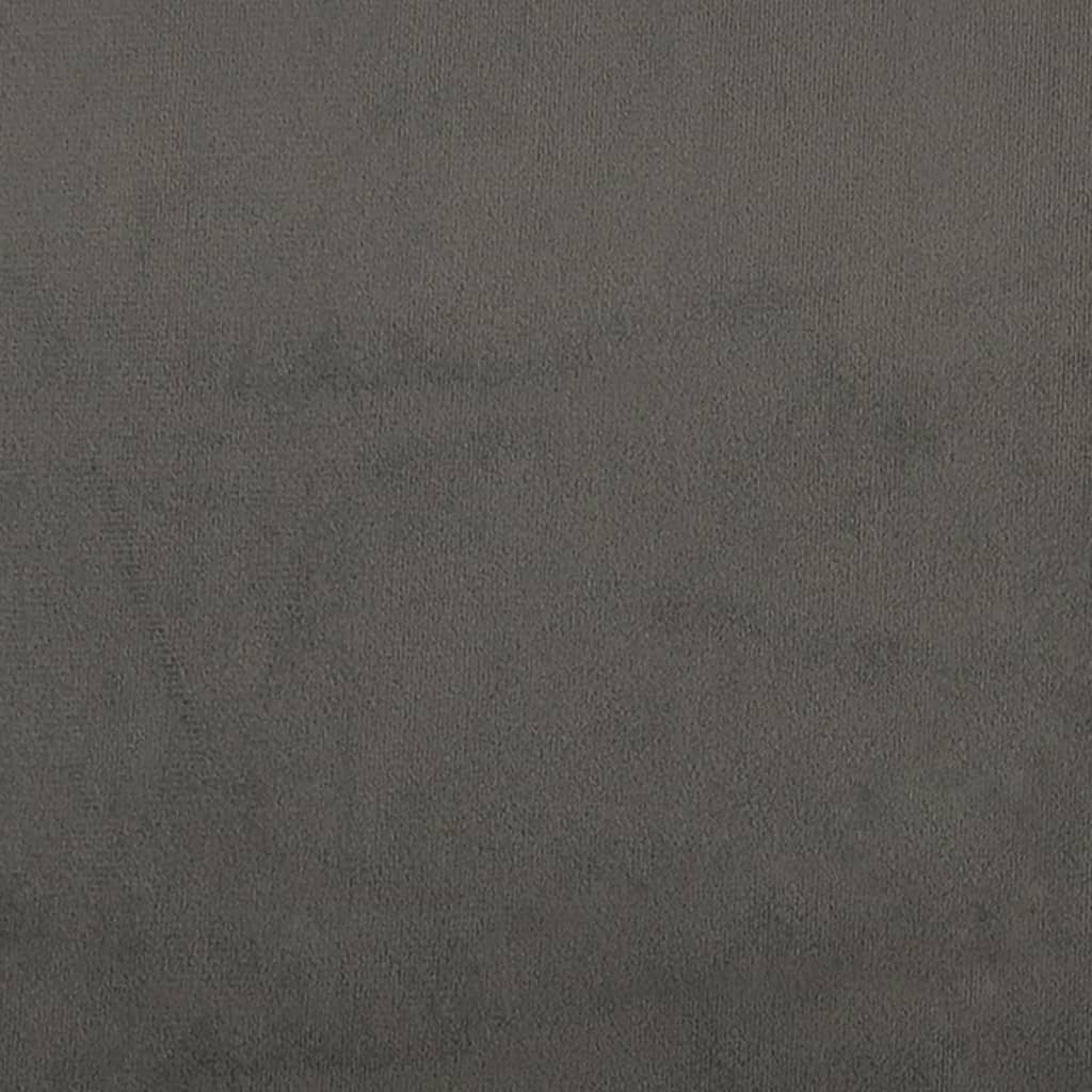 vidaXL sengegavl med kanter 103x16x78/88 cm fløjl mørkegrå