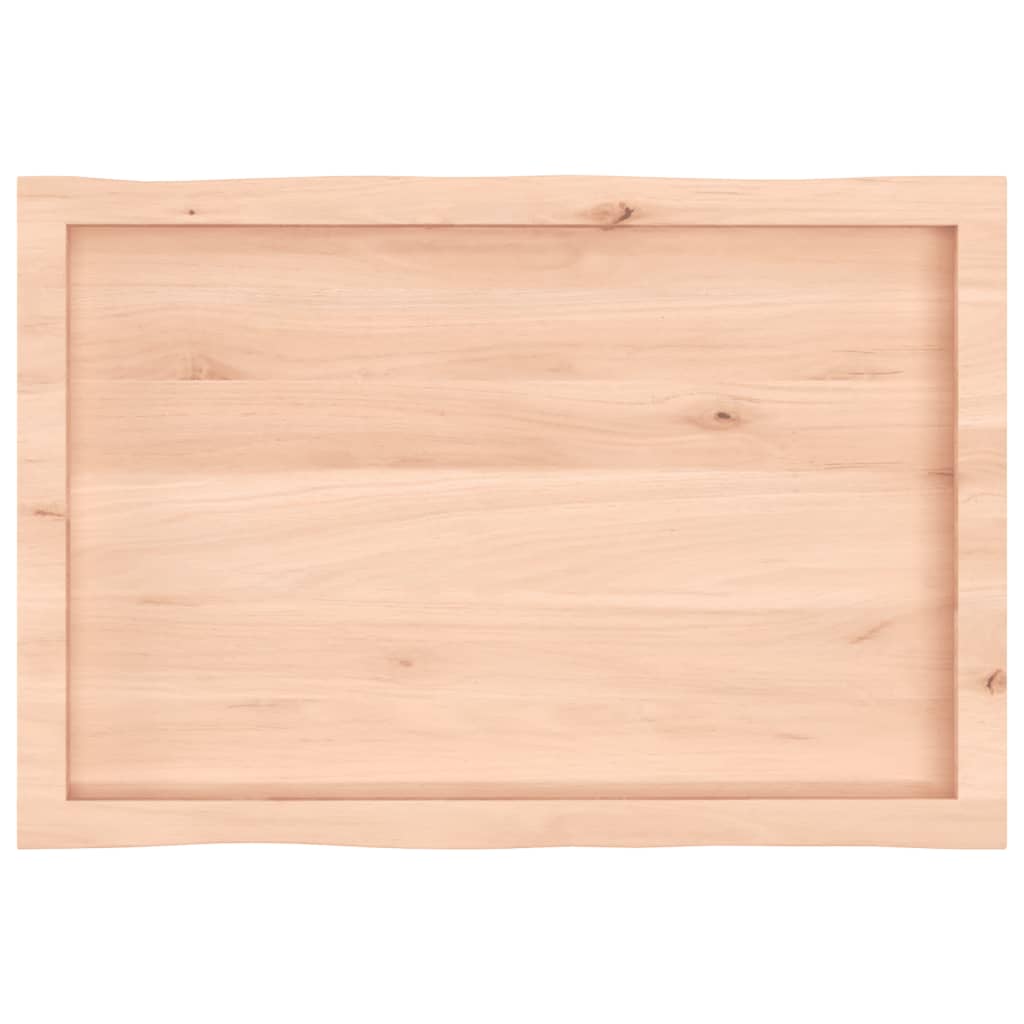 vidaXL bordplade 80x50x(2-4)cm naturlig kant ubehandlet massivt træ