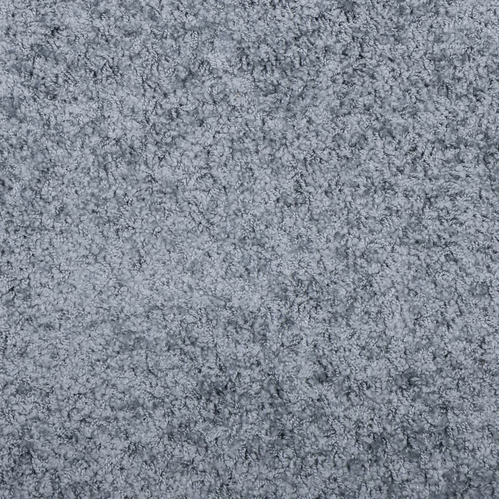 vidaXL shaggy gulvtæppe PAMPLONA 140x200 cm høj luv blå