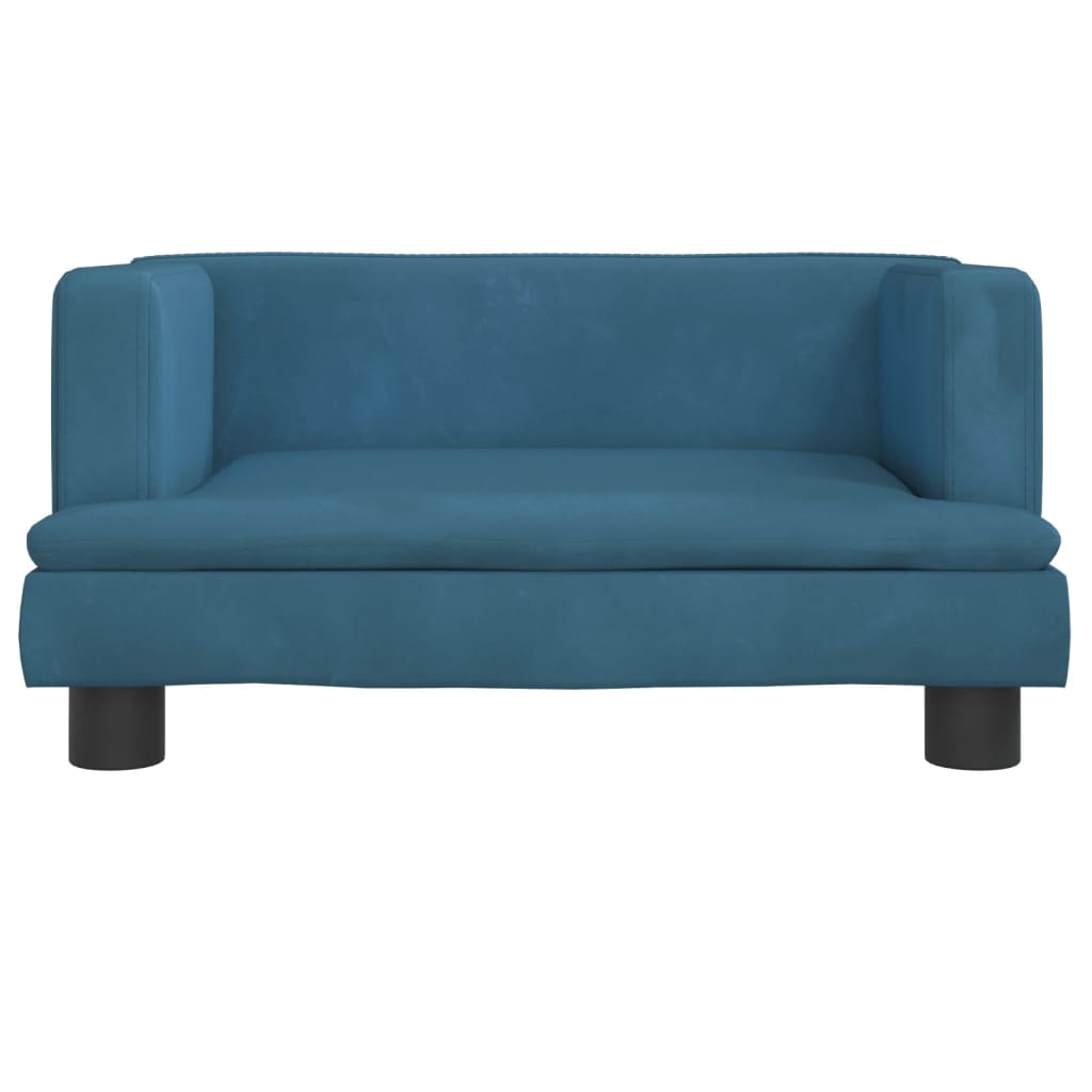 vidaXL sofa til børn 60x40x30 cm velour blå