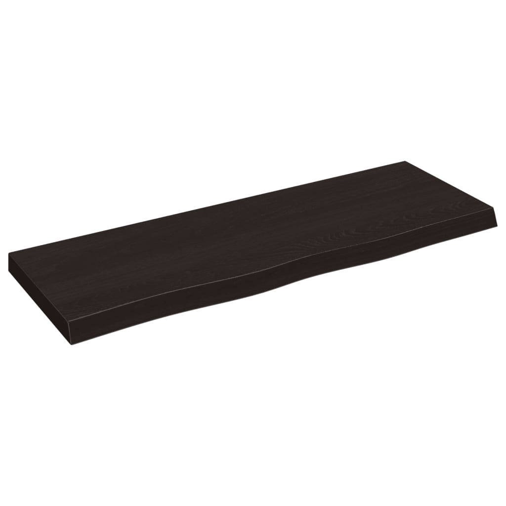 vidaXL bordplade til badeværelse 80x30x(2-4) cm massivt træ mørkebrun
