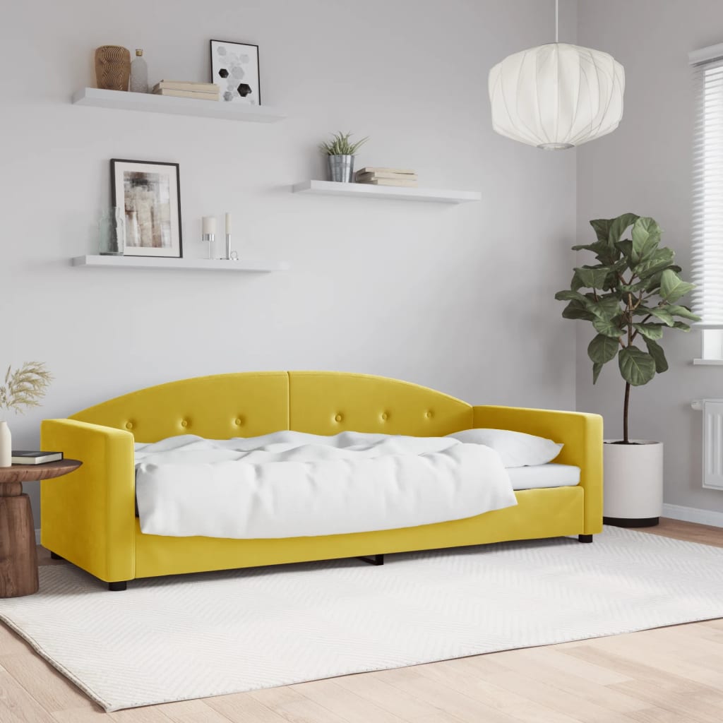 vidaXL daybed 80x200 cm velour gul