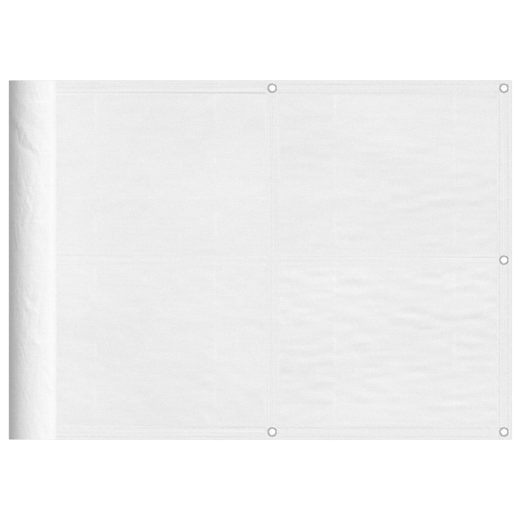 vidaXL altanafskærmning 75x700 cm 100 % polyester hvid