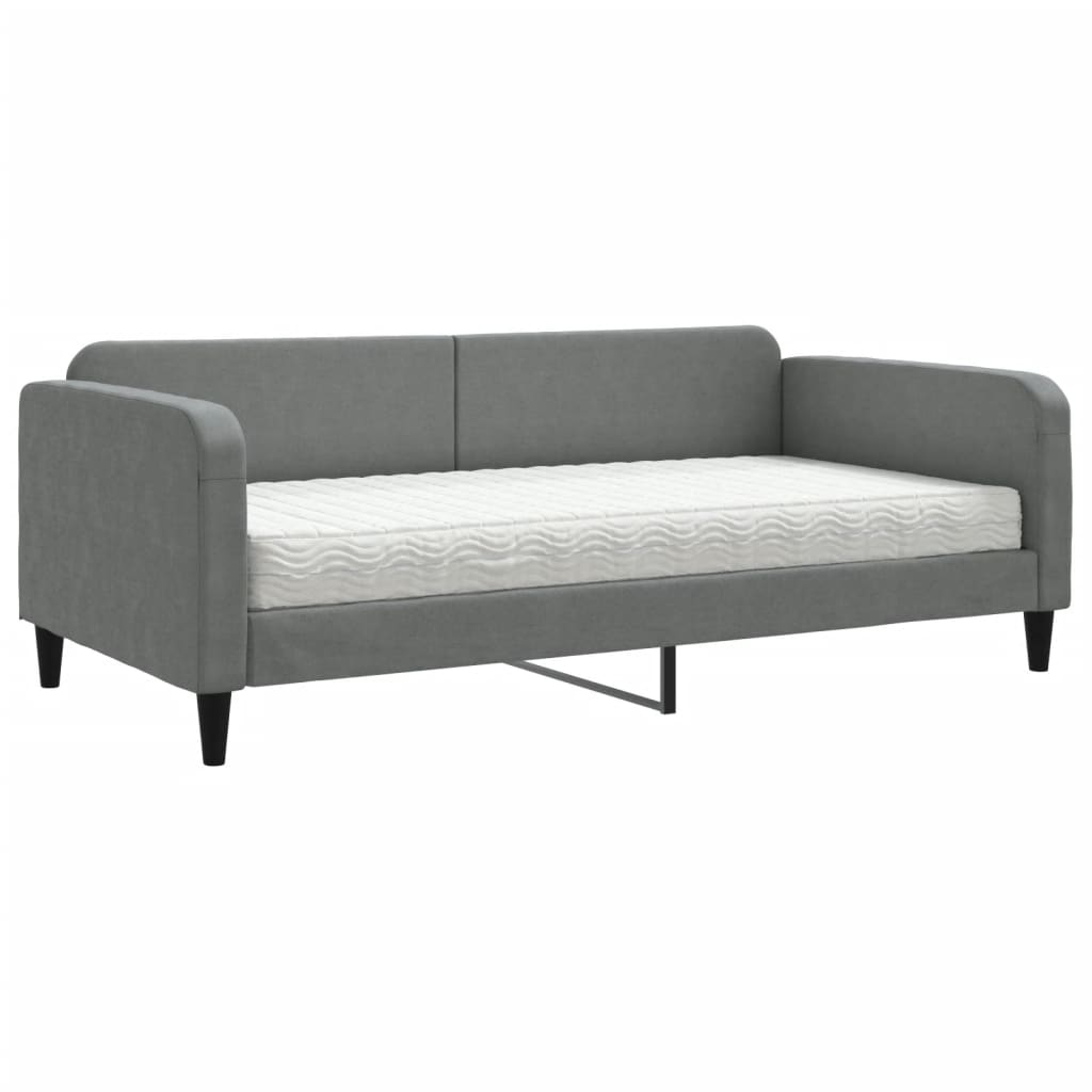 vidaXL daybed med madras 100x200 cm stof mørkegrå