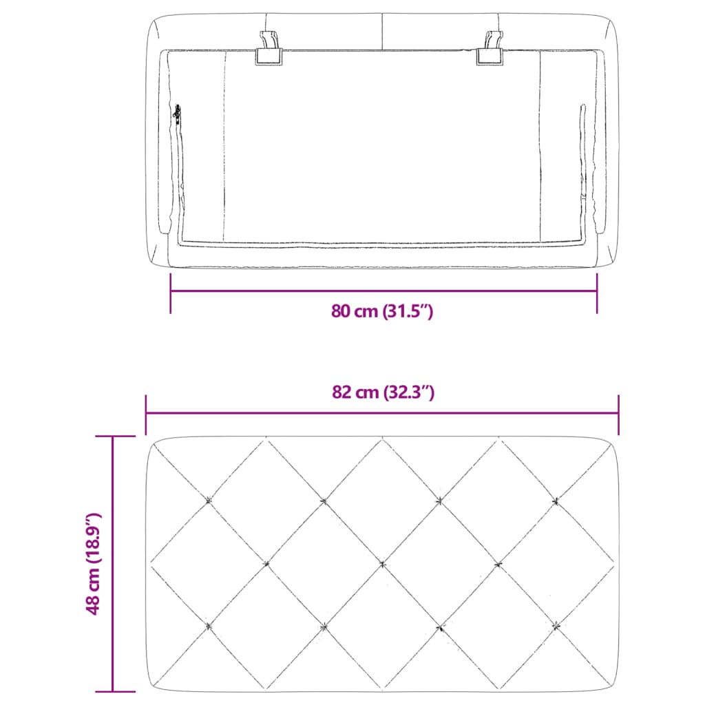 vidaXL gavlpude 80 cm velour mørkegrøn