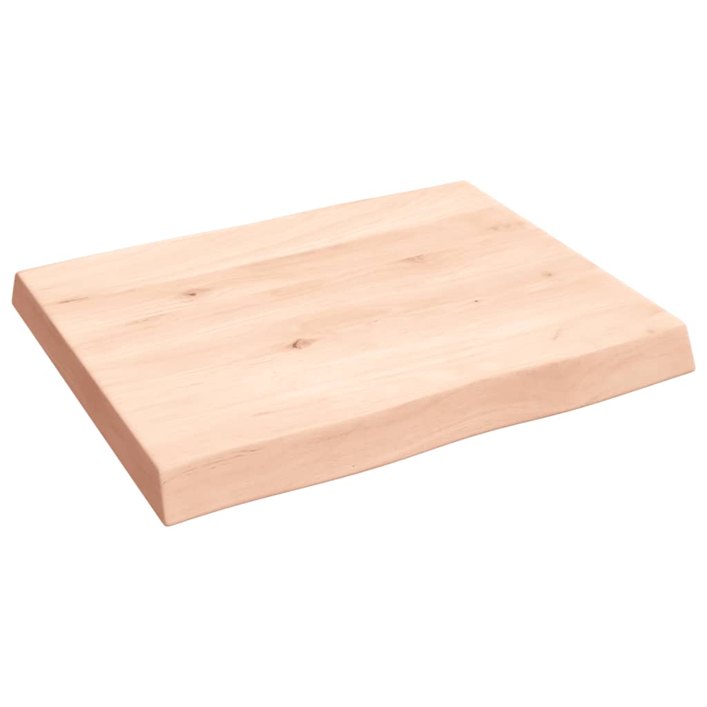 vidaXL bordplade 60x50x(2-6)cm naturlig kant ubehandlet massivt træ