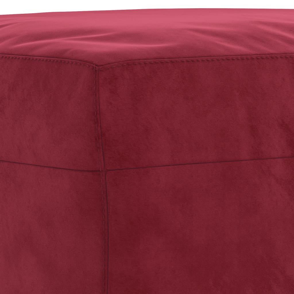 vidaXL bænk 100x35x41 cm velour vinrød