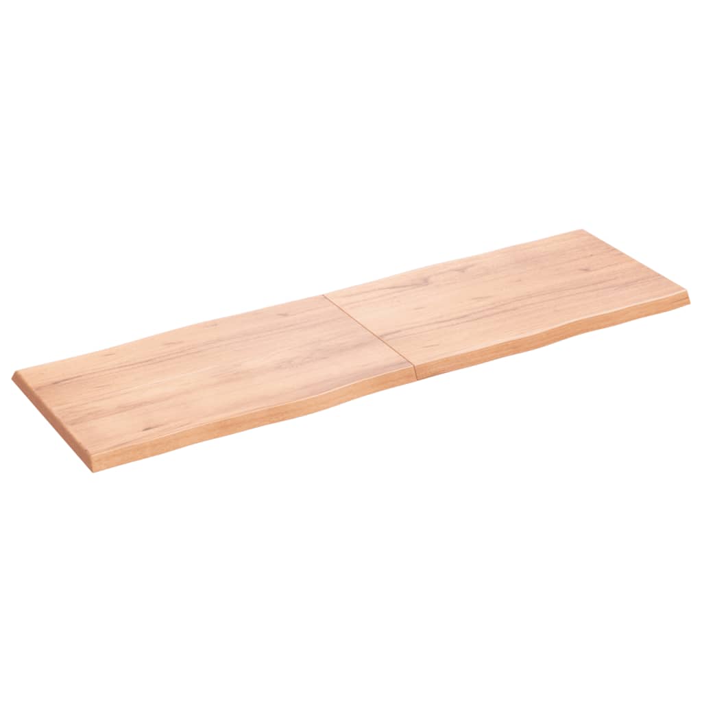 vidaXL bordplade 160x50x(2-4) cm naturlig kant behandlet træ lysebrun