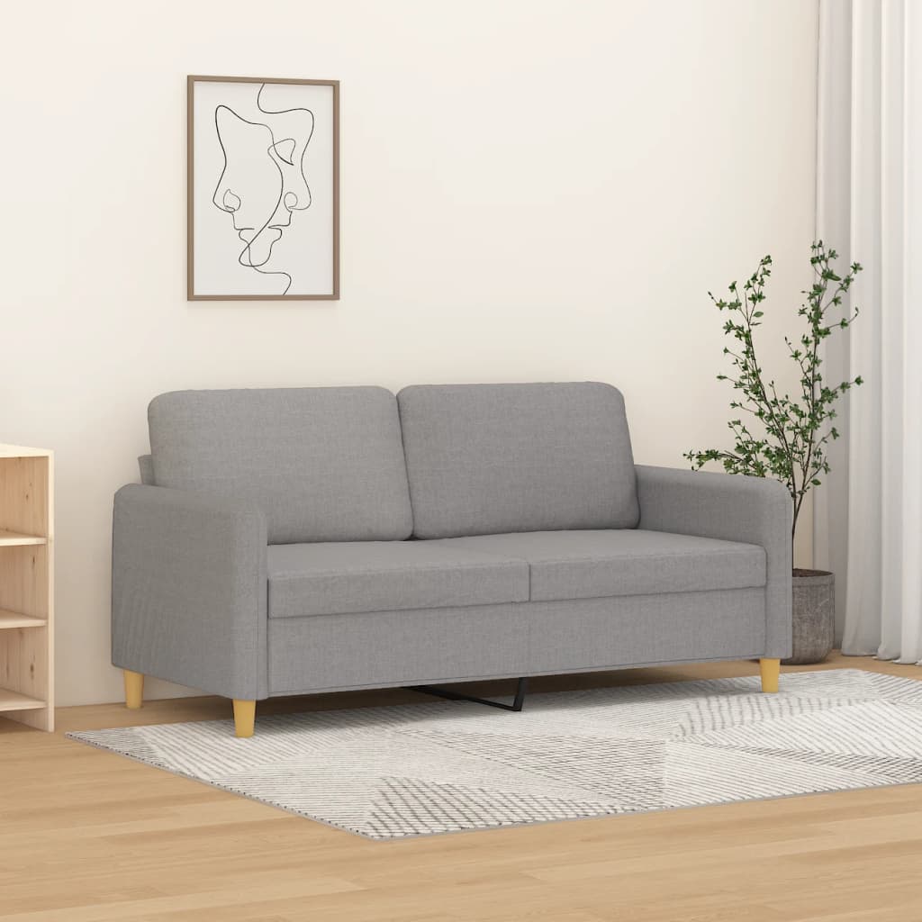 vidaXL 2-personers sofa 140 cm stof lysegrå