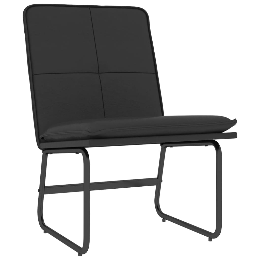 vidaXL loungestol 54x75x76 cm kunstlæder sort