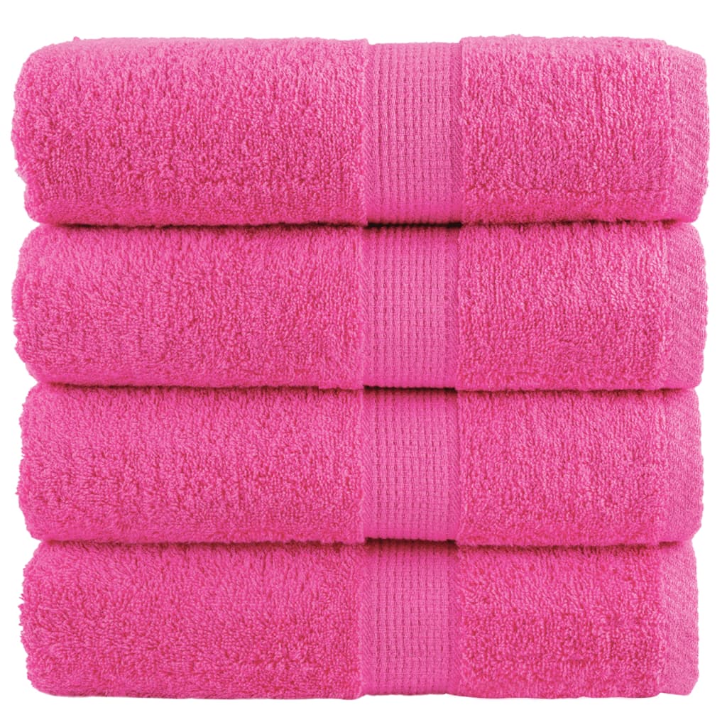 vidaXL håndklæder SOLUND 4 stk. Premium 30x30 cm 600 g/m2 pink