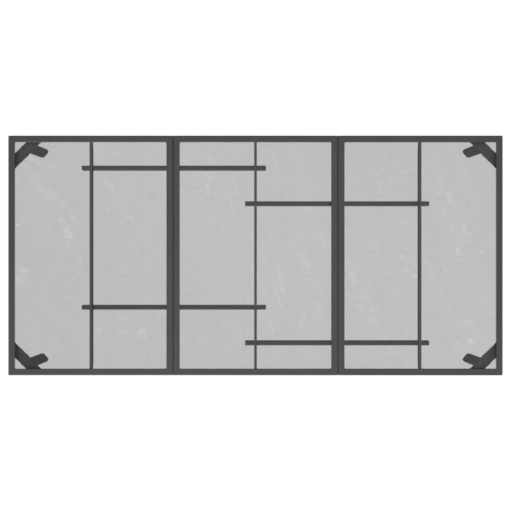 vidaXL spisebordssæt til haven 9 dele metal og meshstof antracitgrå