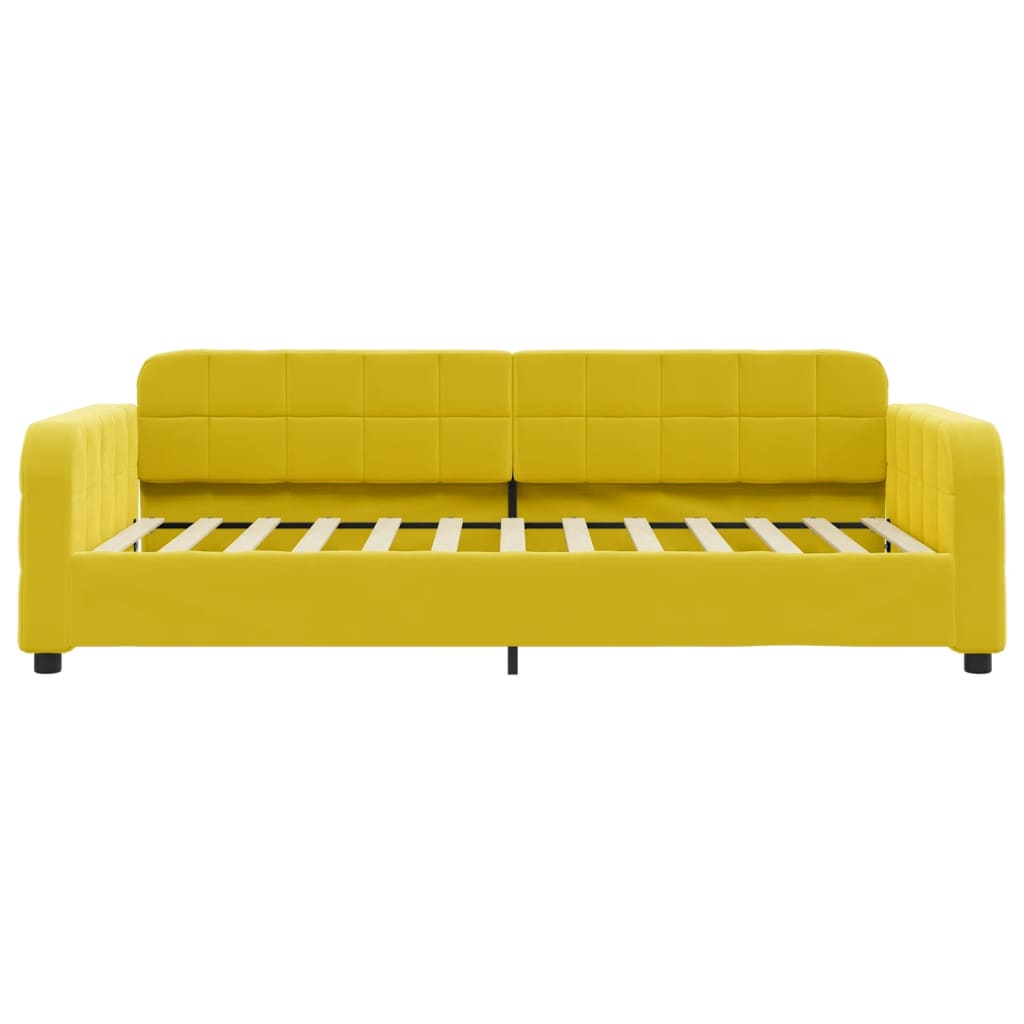 vidaXL daybed med madras 100x200 cm velour gul