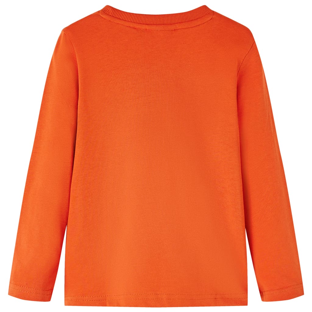 Langærmet T-shirt til børn str. 140 orange