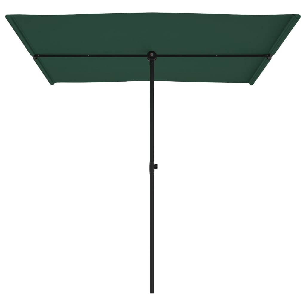 vidaXL haveparasol med aluminiumsstang 2x1,5 m grøn