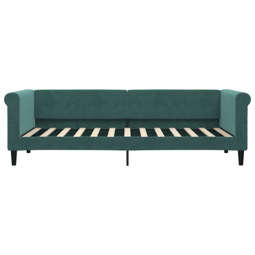 vidaXL daybed med madras 80x200 cm velour mørkegrøn