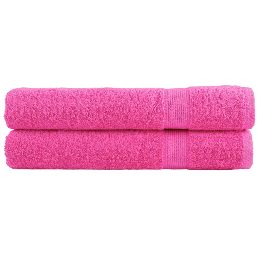 vidaXL saunahåndklæder SOLUND 2 stk. Premium 80x200 cm 600 g/m2 pink