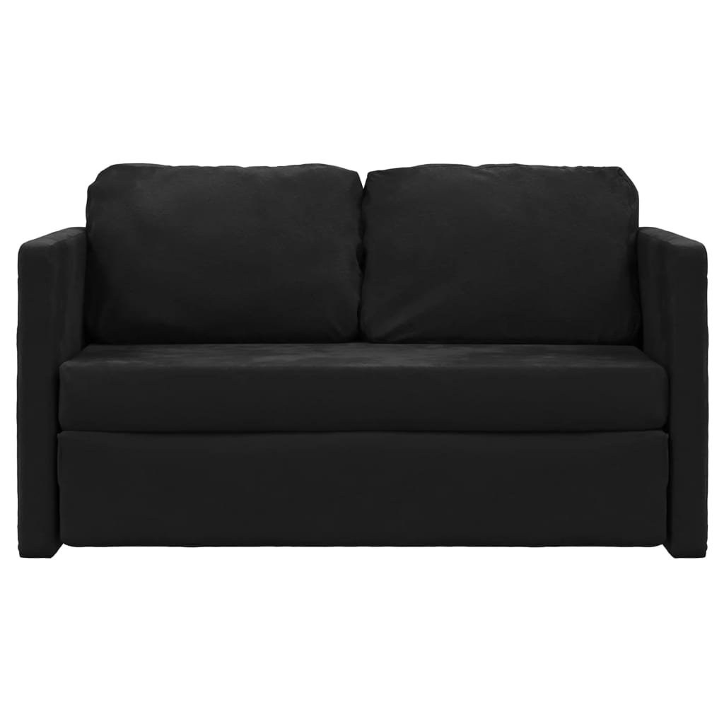 vidaXL 2-i-1 sovesofa 122x204x55 cm velour sort