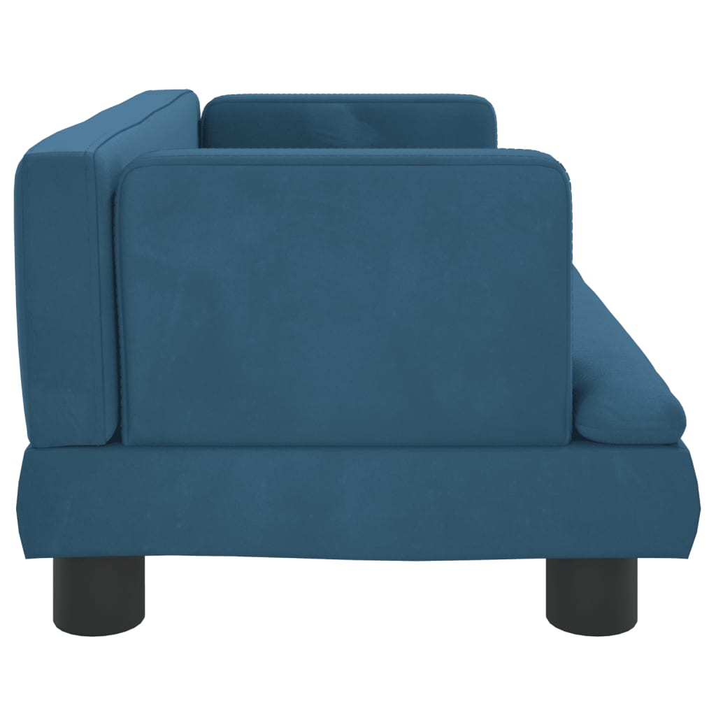 vidaXL sofa til børn 60x40x30 cm velour blå