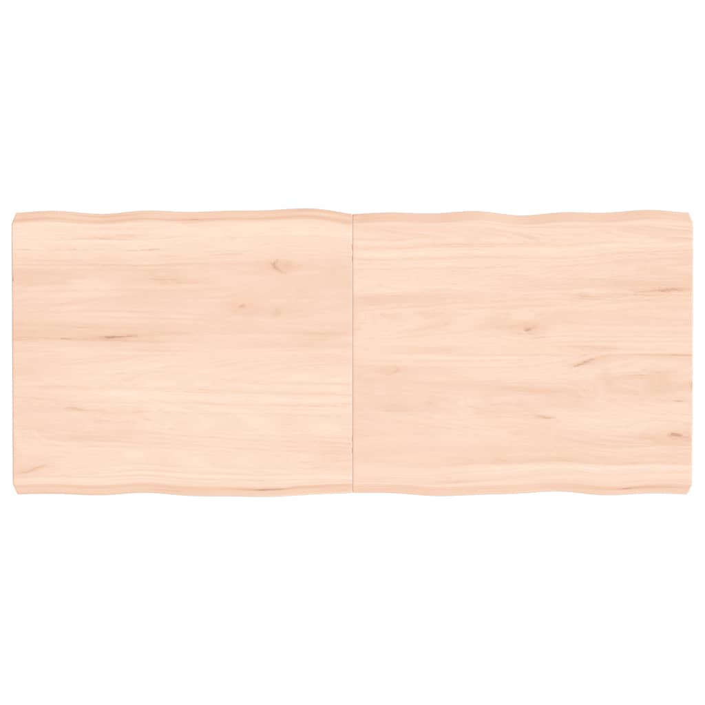 vidaXL bordplade 140x60x(2-6)cm naturlig kant ubehandlet massivt træ