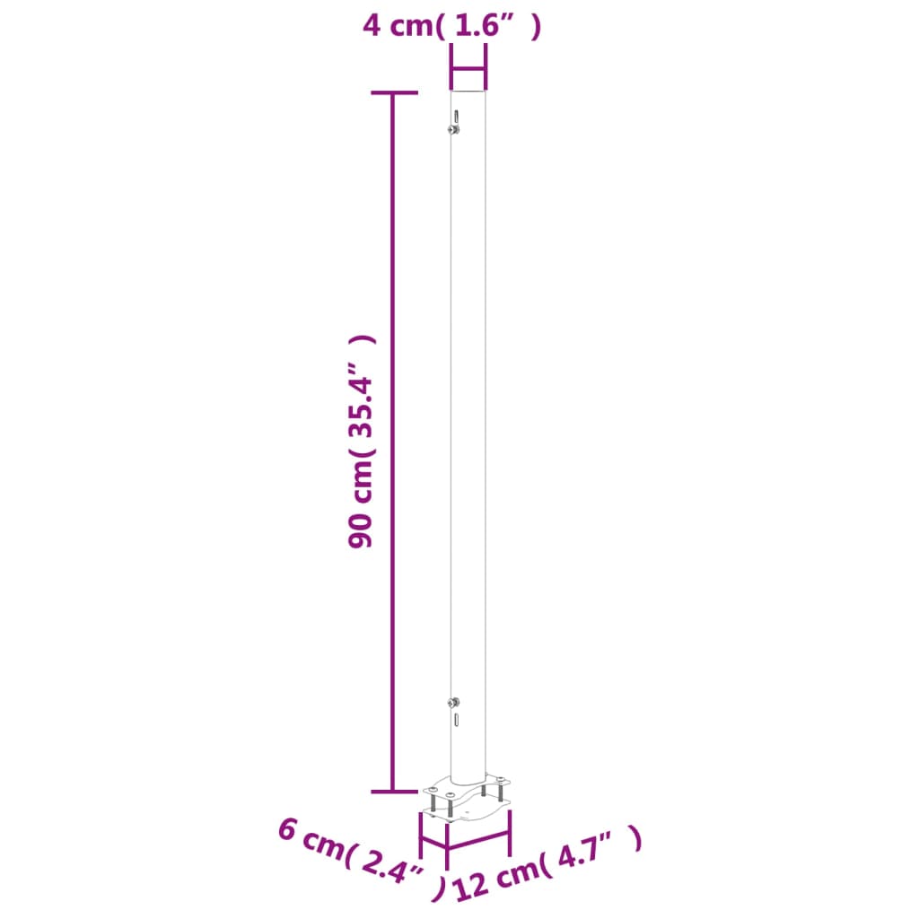 vidaXL sammenrullelig sidemarkise til terrassen 140x300 cm blå