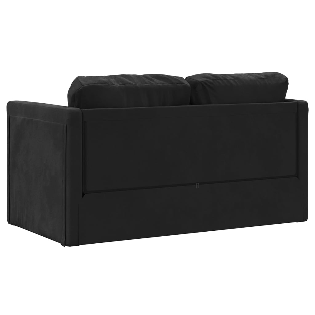 vidaXL 2-i-1 sovesofa 122x204x55 cm velour sort