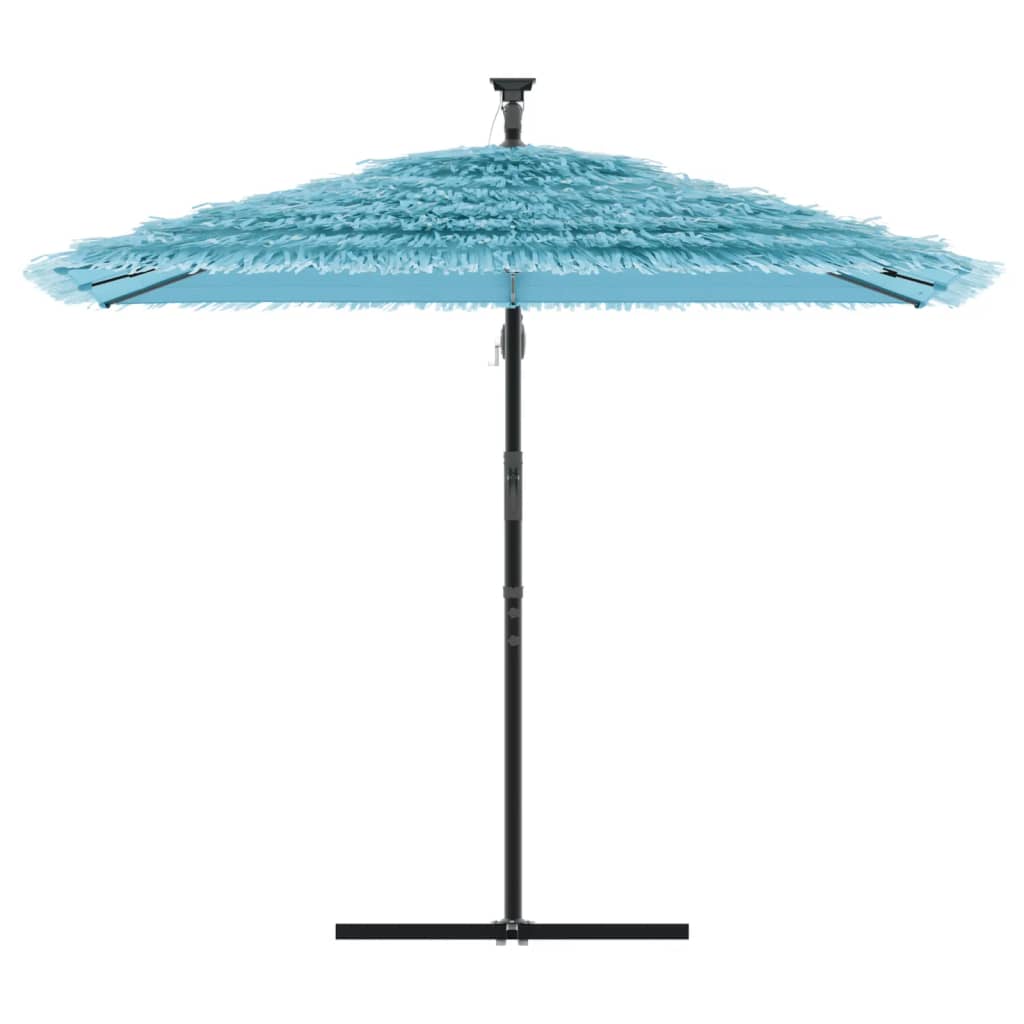 vidaXL haveparasol med stålstang 246x246x230 cm blå