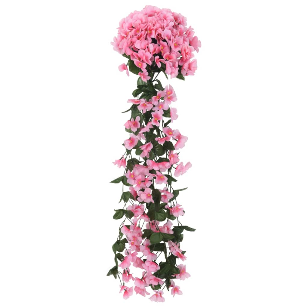 vidaXL blomsterguirlander til jul 3 stk. 85 cm lyserød