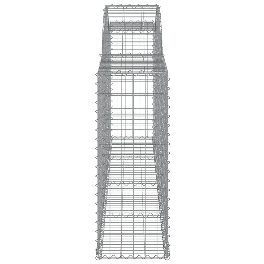 vidaXL buede gabionkurve 4 stk. 300x30x80/100 cm galvaniseret jern