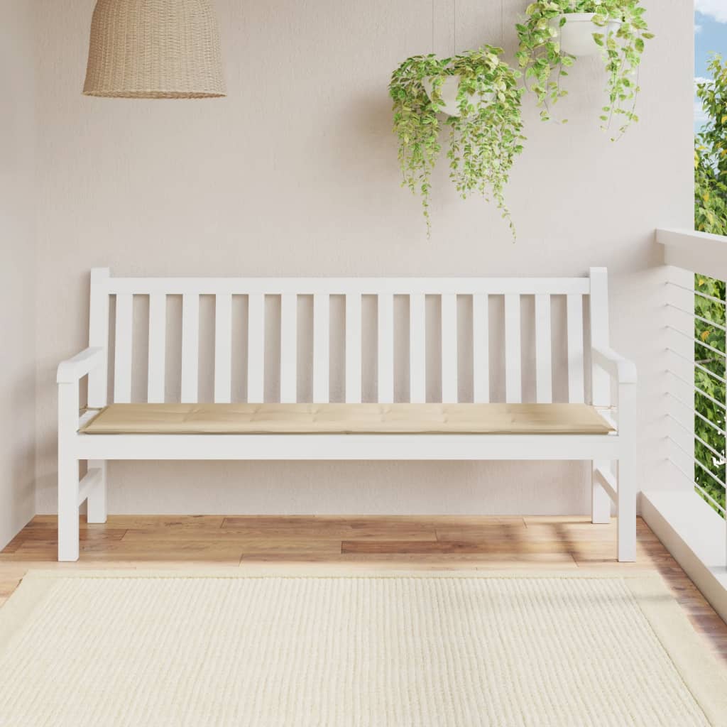 vidaXL hynde til havebænk 180x50x3 cm oxfordstof beige