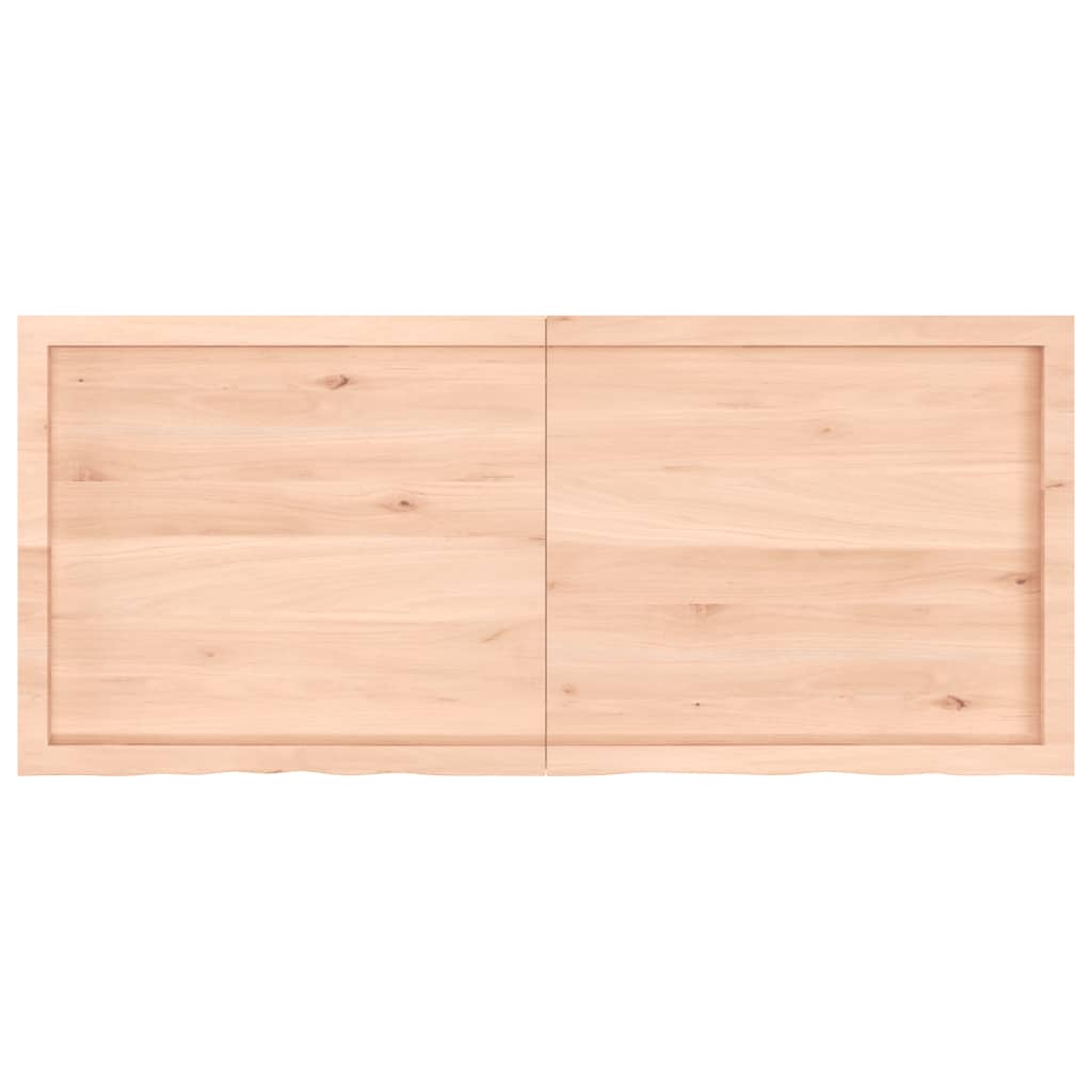 vidaXL bordplade til badeværelse 140x60x(2-4)cm massivt træ ubehandlet