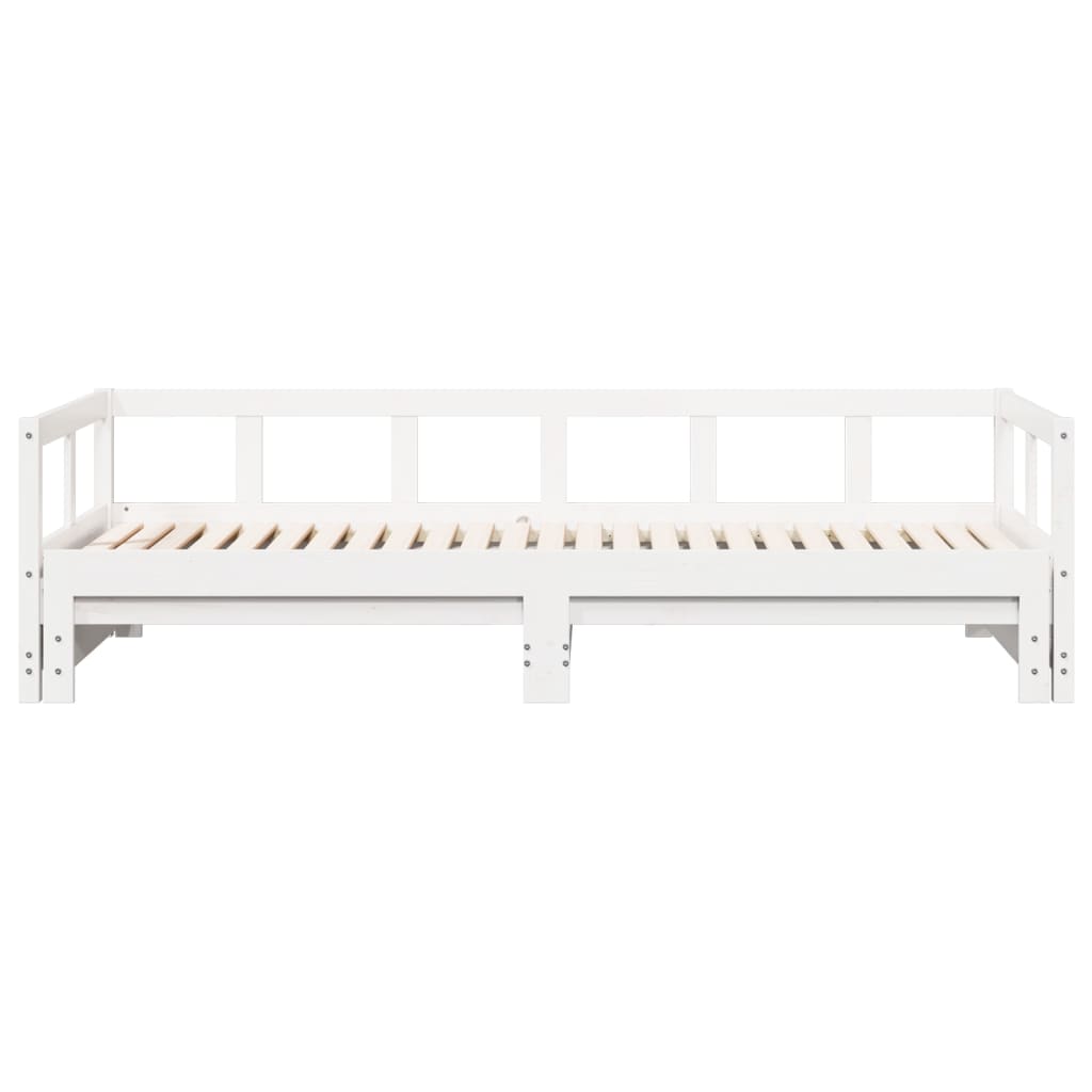 vidaXL daybed uden madras 80x200 cm massivt fyrretræ hvid