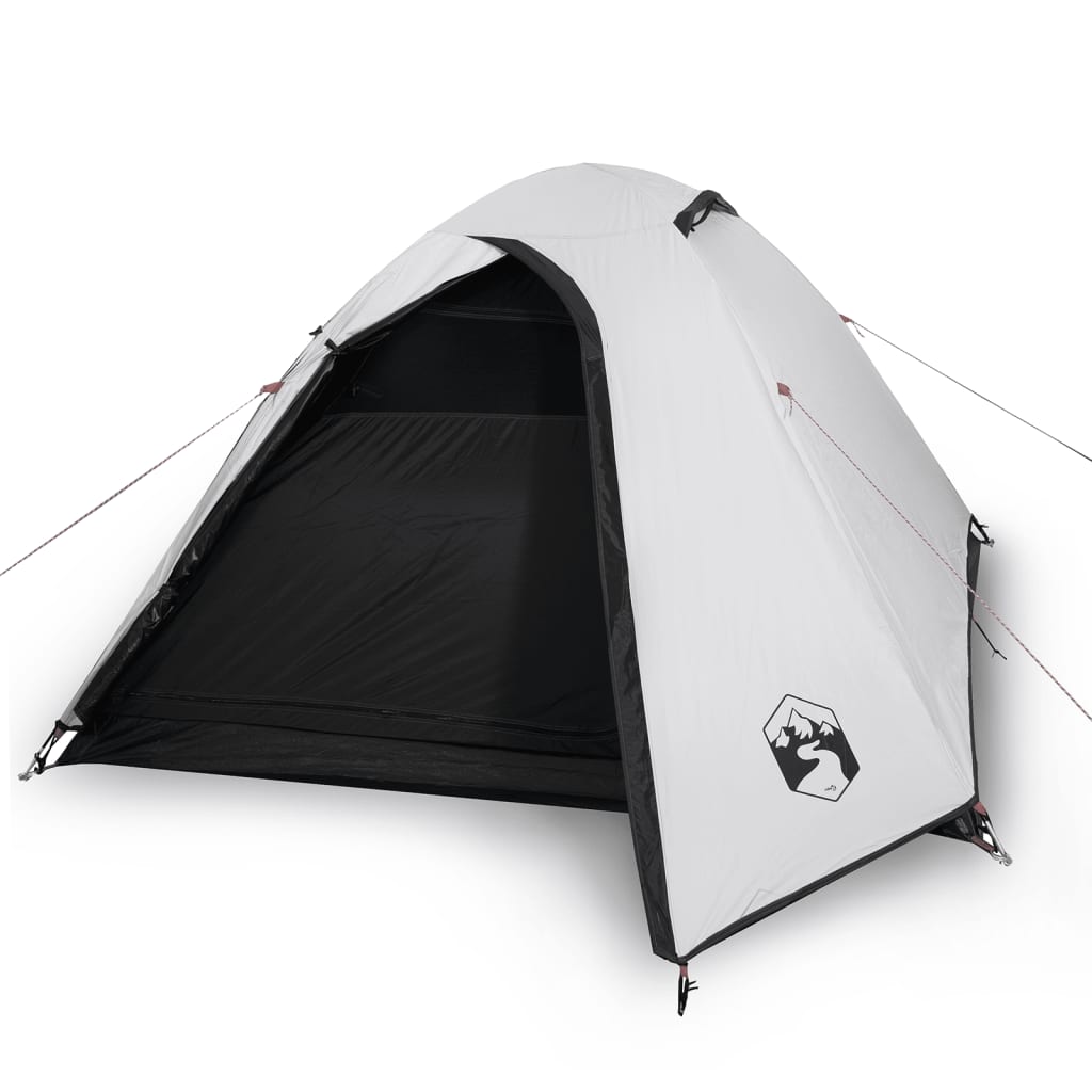 vidaXL 3-personers campingtelt vandtæt mørklægningsstof hvid